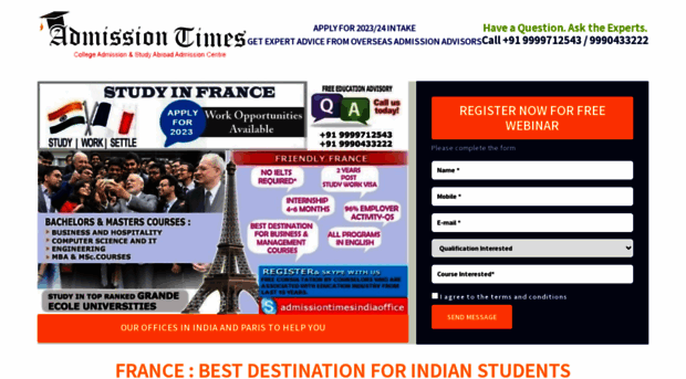 studyinfrance.admissiontimes.com