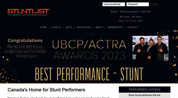 stuntlist.com