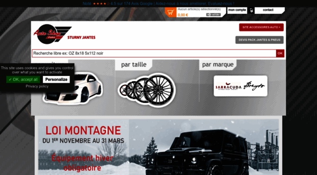 Jantes alu pas chères pour voitures, supercar, suv - Sturny Jantes alu