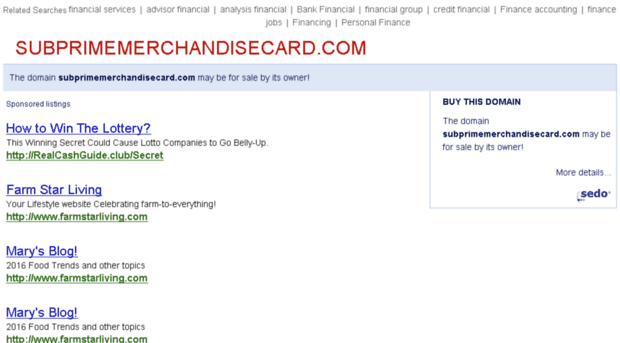 subprimemerchandisecard.com