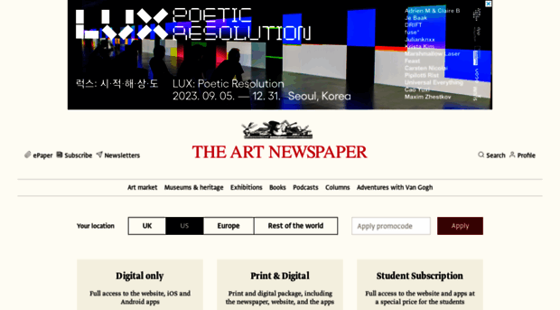 subscribe.theartnewspaper.com