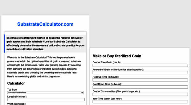 substratecalculator.com