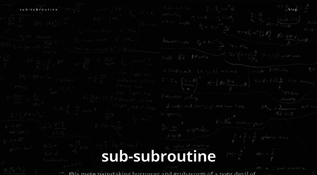 subsubroutine.com