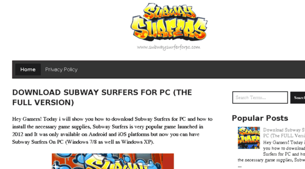 subwaysurferforpc.com