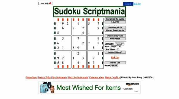 sudoku.scriptmania.com