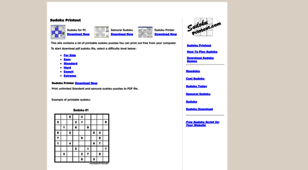 sudokuprintout.com