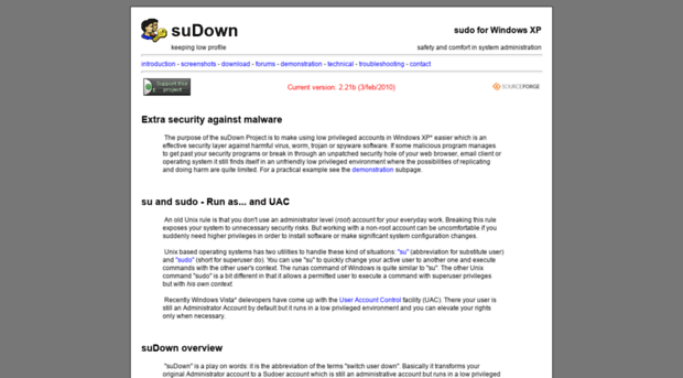 sudown.sourceforge.net