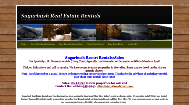 sugarbushrentals.com