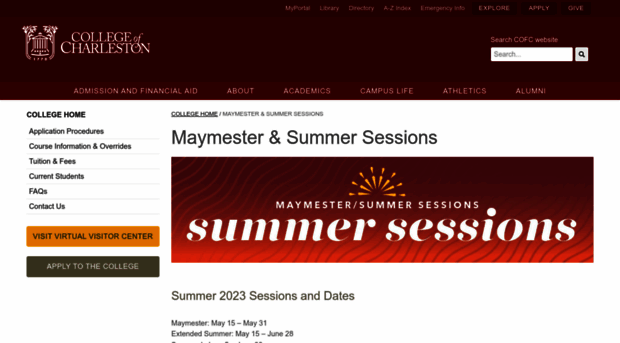 summer.cofc.edu