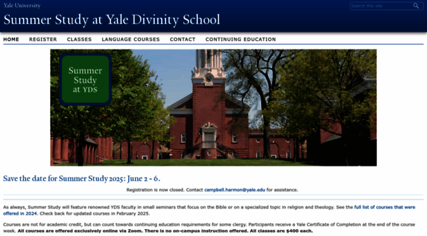 summerstudy.yale.edu