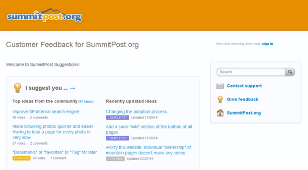 summitpost.uservoice.com