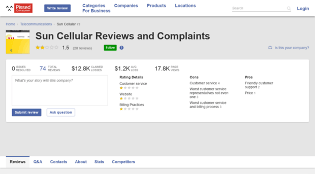 sun-cellular.pissedconsumer.com