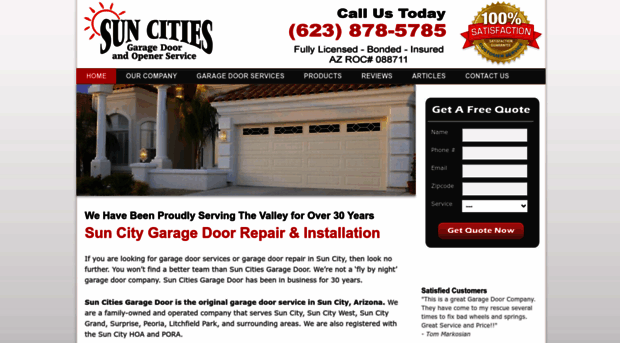 suncitiesgaragedoor.com