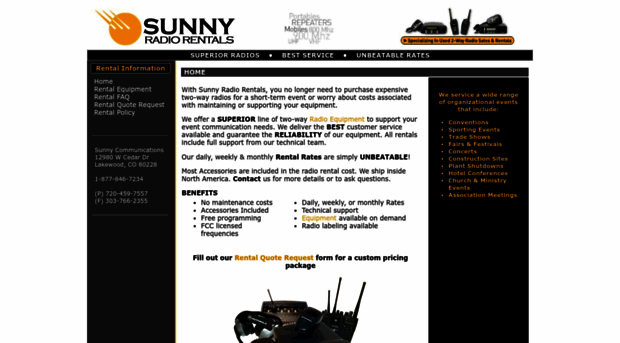 sunnyradiorentals.com