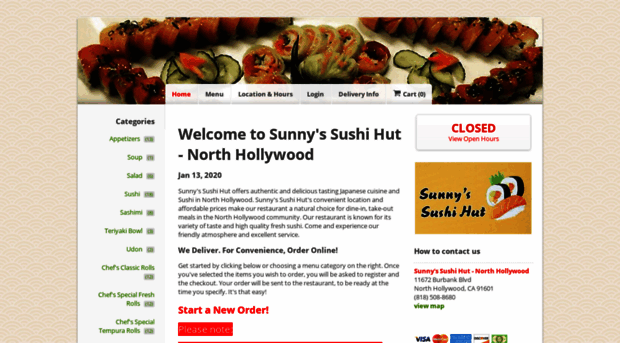 sunnyssushihut.com