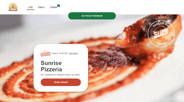 sunrisepizzeriamenu.com