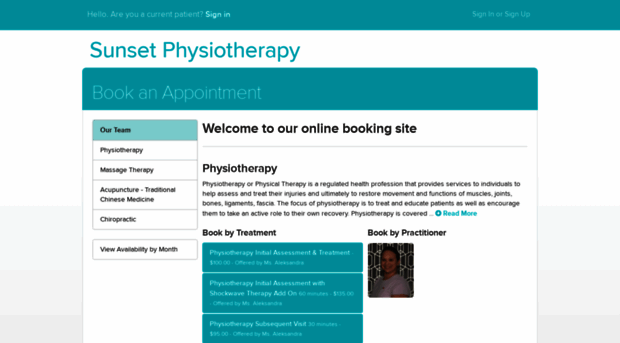 sunsetphysio.janeapp.com