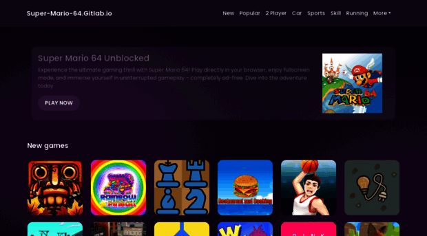 super-mario-64.gitlab.io - Super Mario 64 Unblocked - Super Mario 64 Gitlab