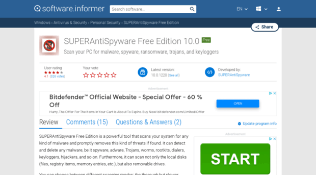 superantispyware-free-edition.software.informer.com