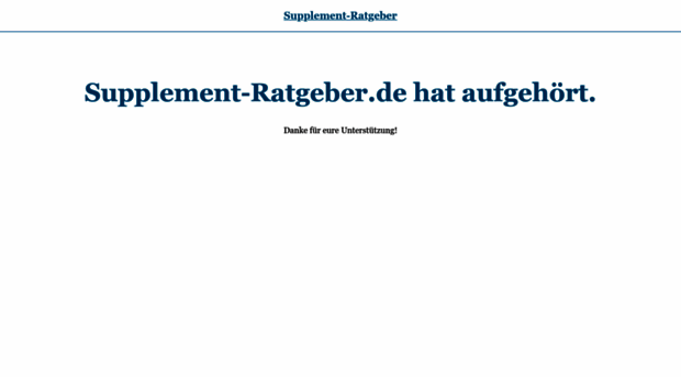 supplement-ratgeber.de