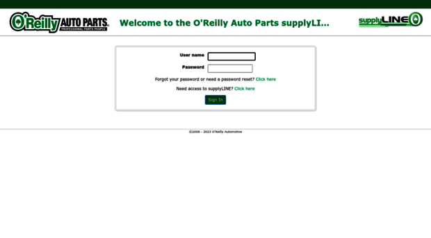 supplyline.oreillyauto.com