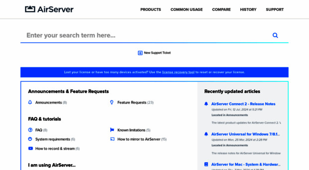 support.airserver.com