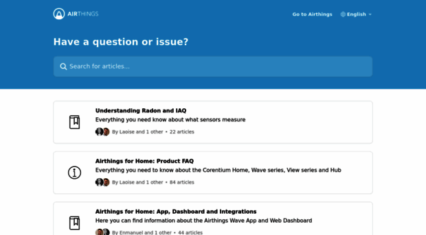 support.airthings.com