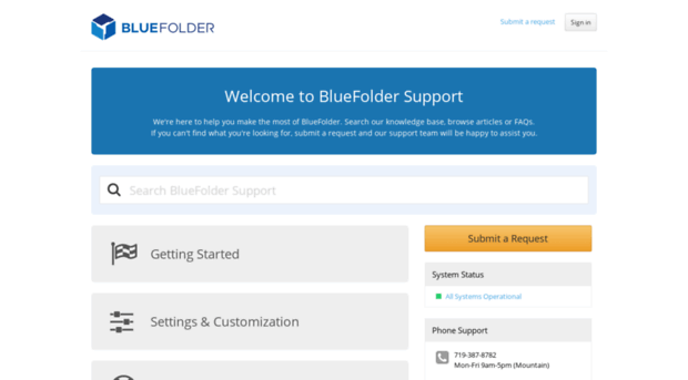 support.bluefolder.com