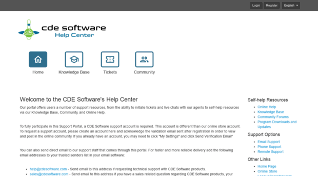 support.cdesoftware.com