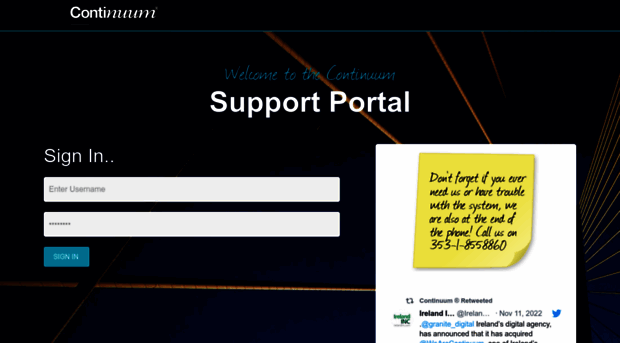support.continuum.ie