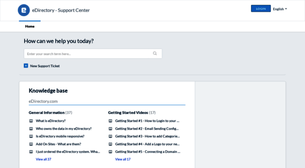 support.edirectory.com