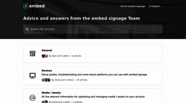 support.embedsignage.com