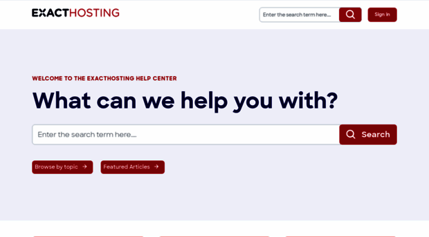 support.exacthosting.com