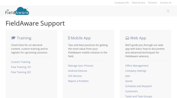 support.fieldaware.com
