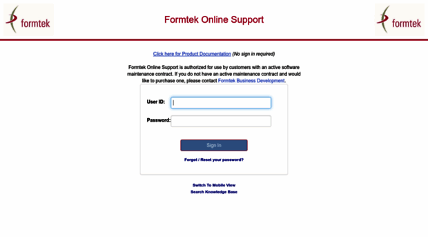 support.formtek.com