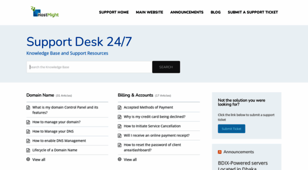 support.hostmight.com