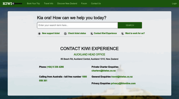 support.kiwiexperience.com