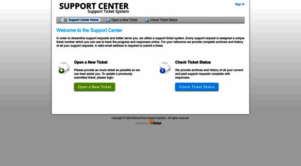 support.maniactools.com