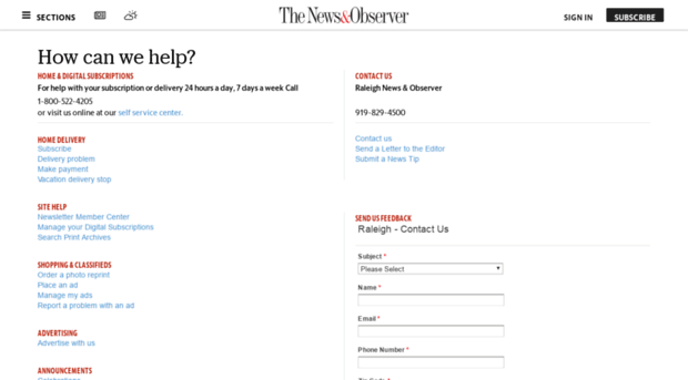 support.newsobserver.com