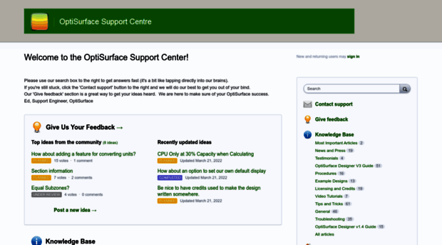 support.optisurface.com