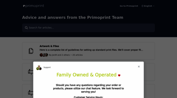 support.primoprint.com