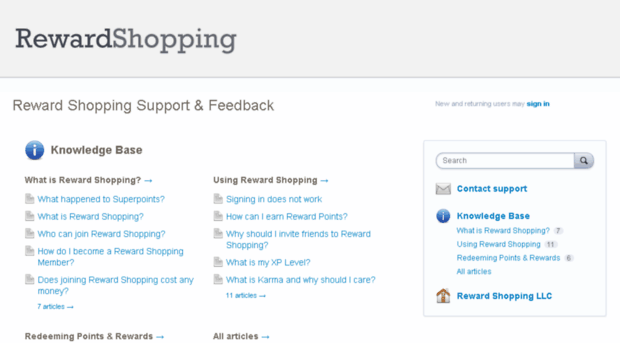 support.rewardshopping.com