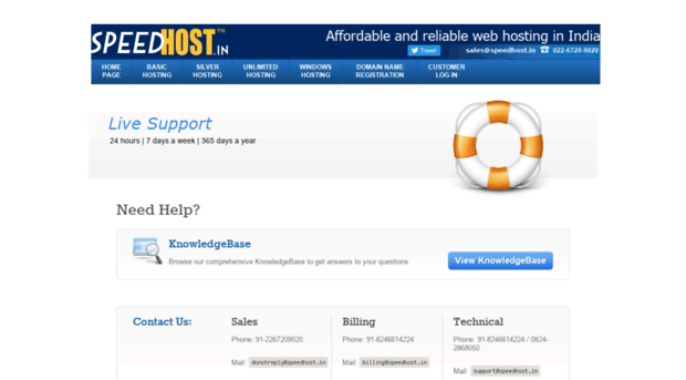 support.speedhost.in