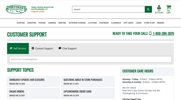 support.sportsmans.com