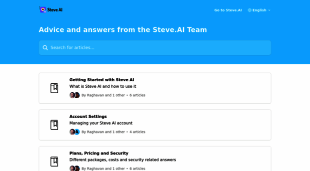 support.steve.ai