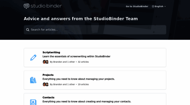 support.studiobinder.com