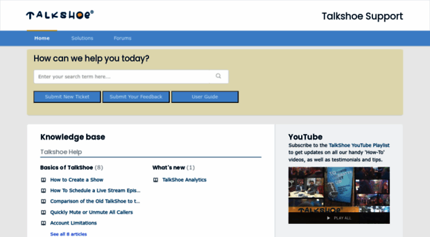 support.talkshoe.com