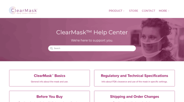 support.theclearmask.com