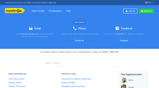 support.transfergo.com