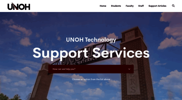 support.unoh.edu